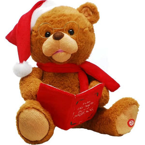 Festive Animated Storytelling Bear - 26cm | P058865
