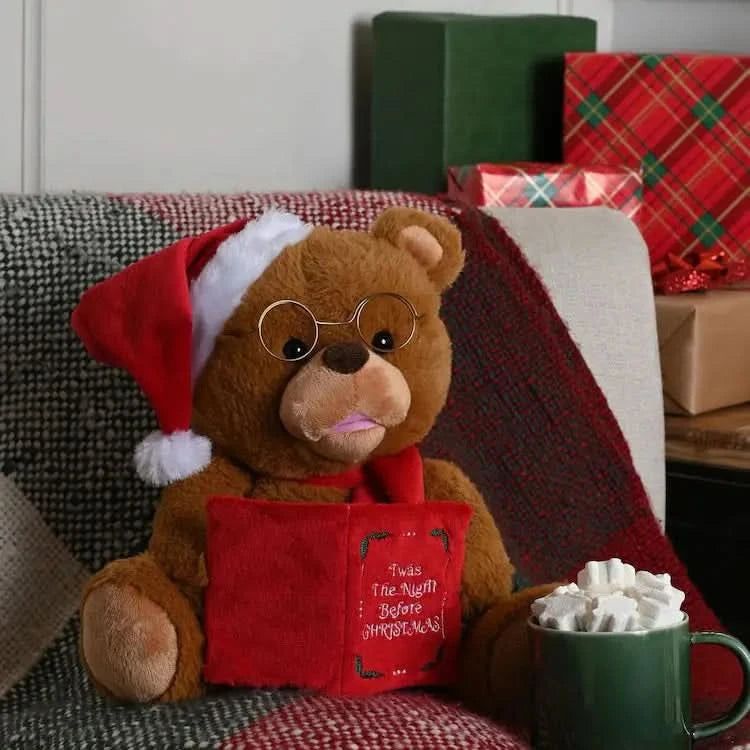 Festive Animated Storytelling Bear - 26cm | P058865