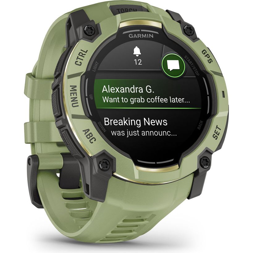 Garmin Instinct 3 Smart Fitness Watch 50mm AMOLED - Fern | 49-GAR-010-03020-02