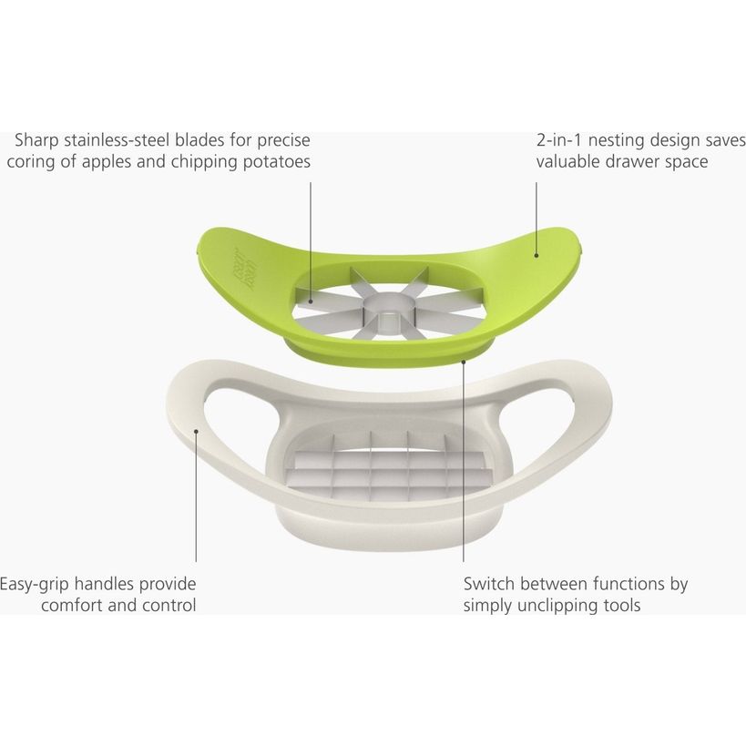 Joseph Joseph Nest Press 2 in 1 Fruit and Vegetable Cutter | 1000065JJ