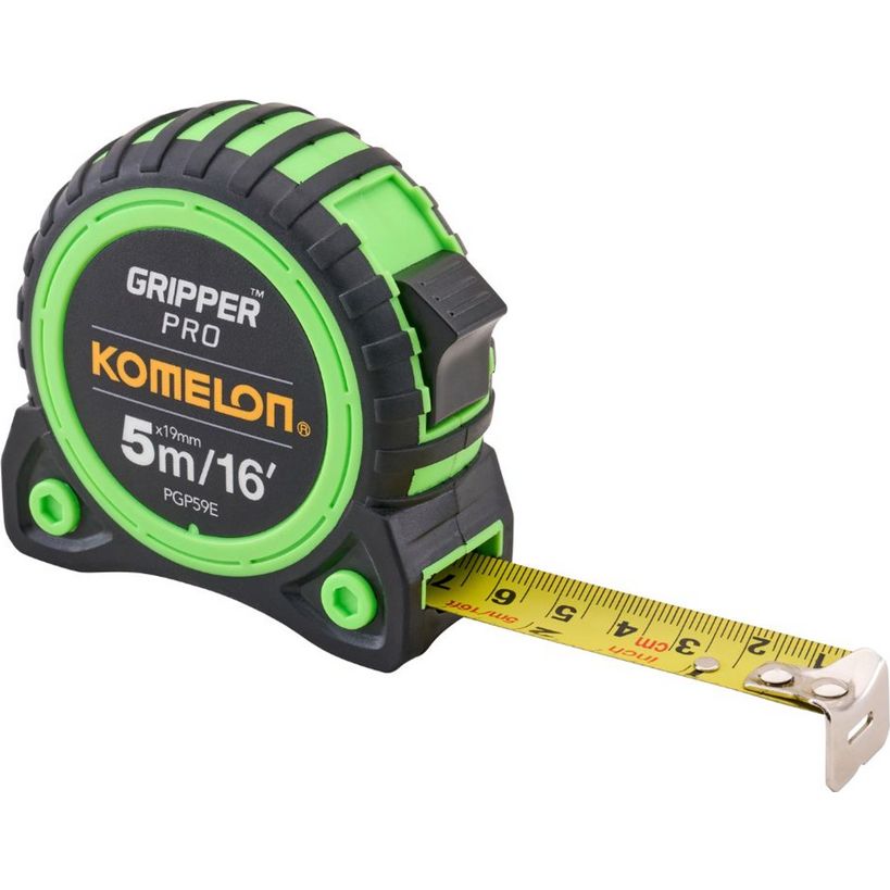 Komelon Gripper Hi Viz Measuring Tape 5 Metre / 16ft | XMS26TAPE5