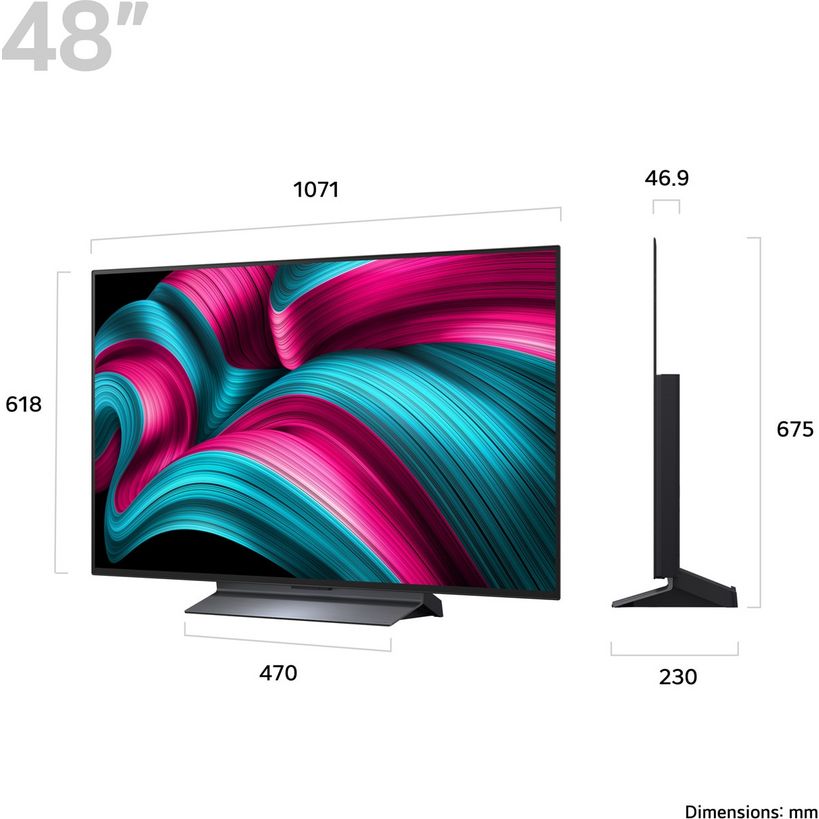 LG 48 Inch OLED Evo AI C54 4K Smart TV | OLED48C54LA.AEK