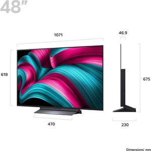 LG 48 Inch OLED Evo AI C54 4K Smart TV | OLED48C54LA.AEK