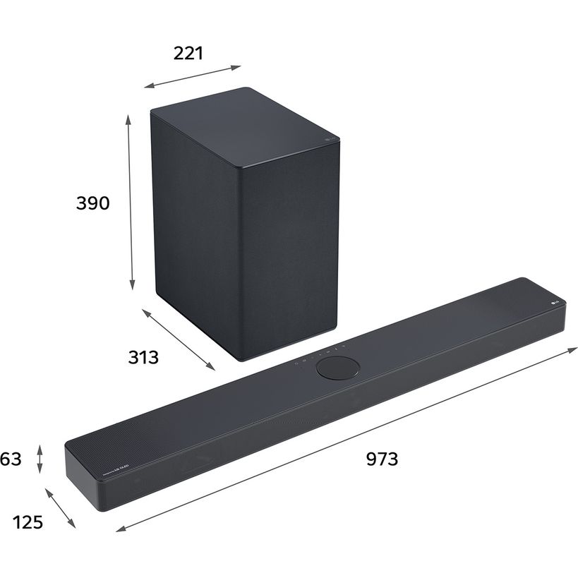 LG USC9S 3.1.3ch Soundbar with Dolby Atmos - Black | USC9S.DGBRLLM