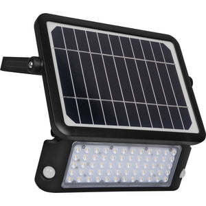 Luceco Solar Guardian LED Floodlight & PIR 5W Black | LCELEXSF6B40