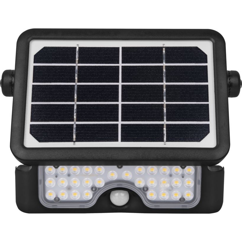 Luceco Solar Guardian LED Floodlight & PIR 5W Black | LCELEXSF6B40