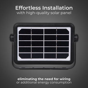Luceco Solar Guardian LED Floodlight & PIR 5W Black | LCELEXSF6B40