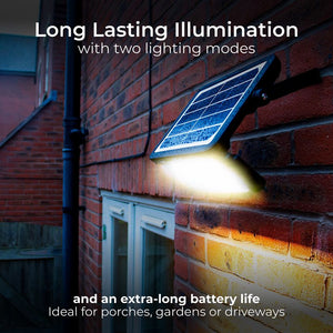 Luceco Solar Guardian LED Floodlight & PIR 5W Black | LCELEXSF6B40
