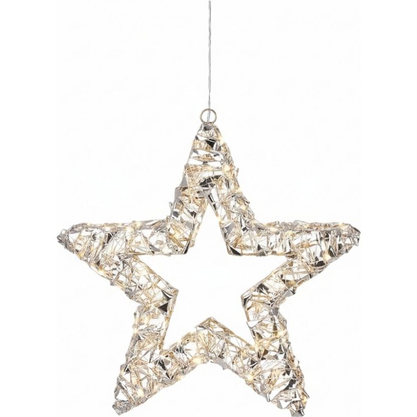 Lumineo Gold Twist Micro LED Star with Flashing Effect - 38cm | 9501698
