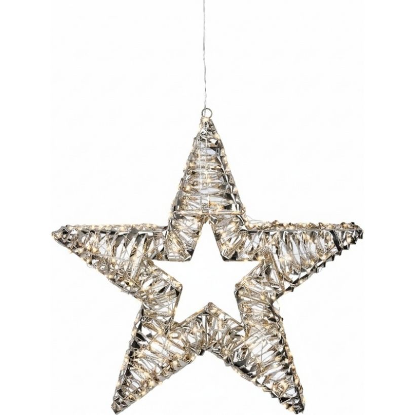 Lumineo Gold Twist Micro LED Star with Flashing Effect - 60cm | 9501699