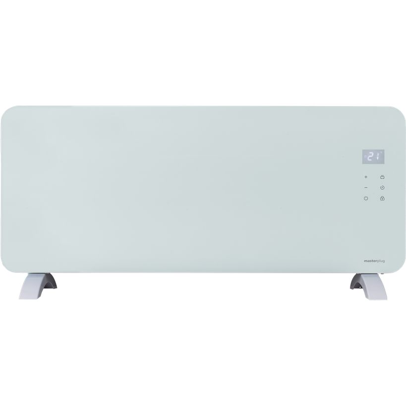 Masterplug Auraline Electric Smart 2000W Glass Panel Heater - White | FANGP200WUK-MP
