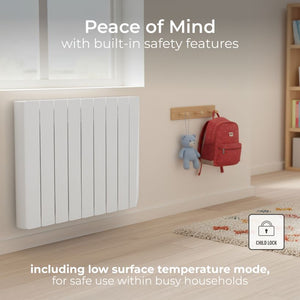 Masterplug SmartEnergy Oil Filled Radiator 1500w Wall Mounted - White | OILW150W8UK-MP