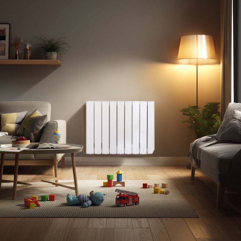 Masterplug SmartEnergy Oil Filled Radiator 1500w Wall Mounted - White | OILW150W8UK-MP