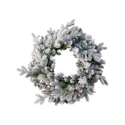 National Tree Snowy Dorchester Pine Wreath 75cm | PEDH2-10-30W