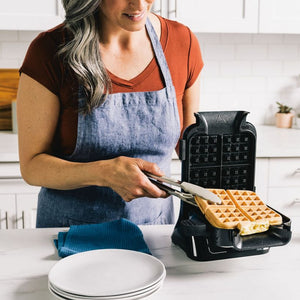 Ninja Belgian Waffle Maker - Black and Silver | BW1000UK