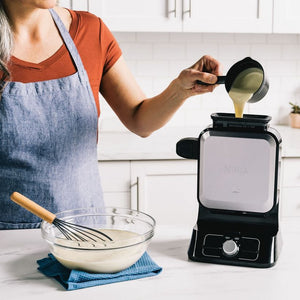 Ninja Belgian Waffle Maker - Black and Silver | BW1000UK