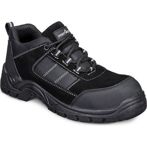 Portwest Composite Textile Suede Low Safety Shoe S1 SR FO - Black