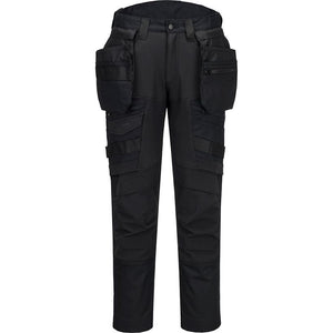 Portwest DX4 Detachable Holster Pocket Work Trouser - All Black - Waist 36