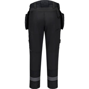 Portwest DX4 Detachable Holster Pocket Work Trouser - All Black - Waist 36