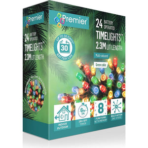 Premier 24 Light Battery LED Lights with Timer - Multi Colour | LB131957M