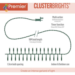 Premier 5000 LED Multi Action Clusterbrights with Timer - White | LV232605W