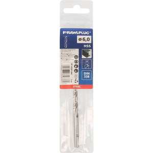 Rawlplug Ground HSS Steel Bit 6mm x 93mm | HSSP-060
