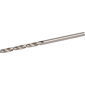 Rawlplug ground HSS steel drill bit 2mm x 49mm showing spiral flutes and pointed tip against white background