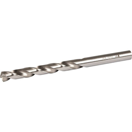 Rawlplug ground HSS steel twist drill bit 9mm diameter 125mm length with polished silver finish and fluted cutting edges