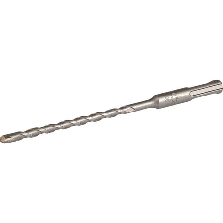Rawlplug SDS Plus masonry drill bit 6.5mm x 160mm with spiral flutes and cylindrical shank on white background
