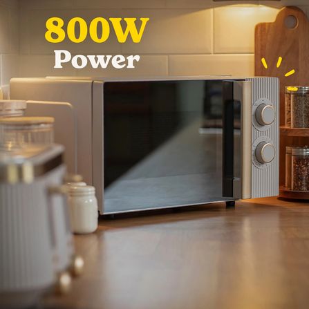 Russell Hobbs Bronte 20 Litre 800w Manual Microwave - Stone | RHMM833ST