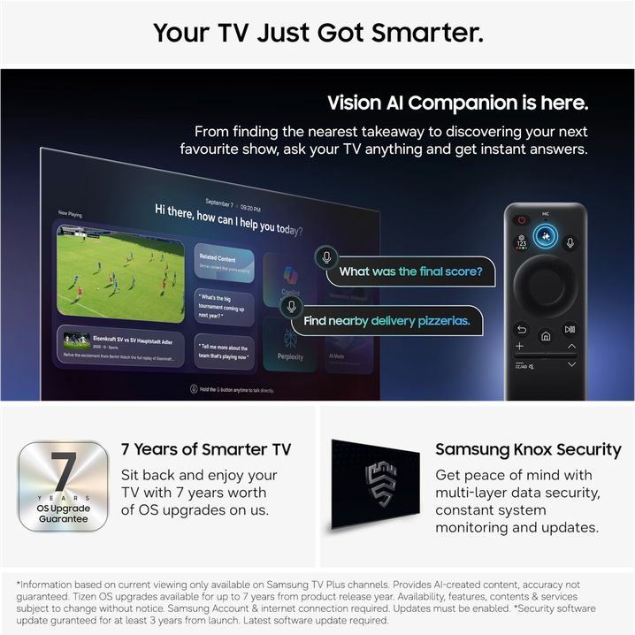 Samsung QN70H 75 Inch Neo QLED 4K Mini LED Vision AI Smart TV (2026) | QE75QN70HAUXXU