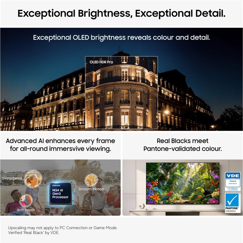 Samsung S95H 48 Inch OLED Glare Free 4K Vision AI Smart TV (2026) | QE48S95HHEXXU
