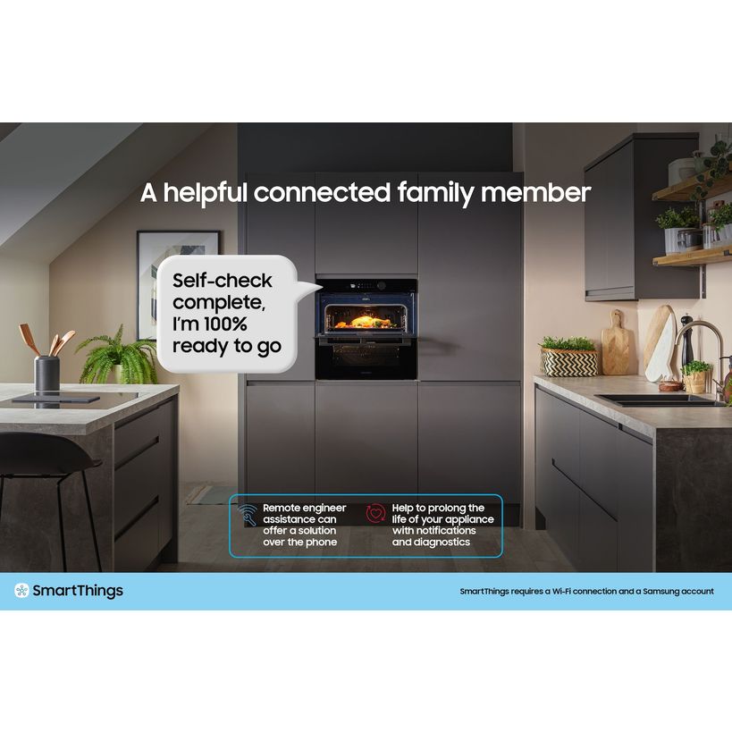 Samsung Series 4 Built In Pyrolytic Smart Single Oven - Stainless Steel | NV7B41307AS/U4