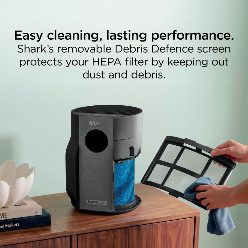 Shark BreatheClear Compact Air Purifier with NeverChange6 - Black | HP062UKBK