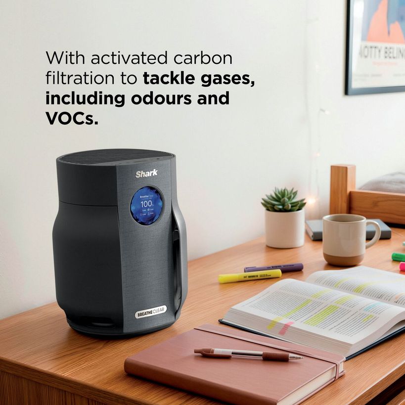 Shark BreatheClear Compact Air Purifier with NeverChange6 - Black | HP062UKBK
