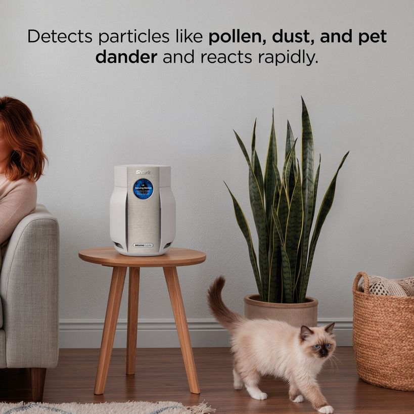 Shark BreatheClear Compact Air Purifier with NeverChange6 - Dove | HP062UK