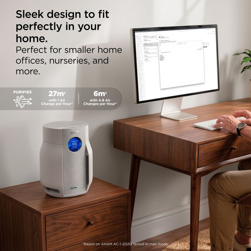 Shark BreatheClear Compact Air Purifier with NeverChange6 - Dove | HP062UK