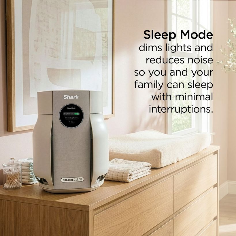 Shark BreatheClear Compact Air Purifier with NeverChange6 - Dove | HP062UK