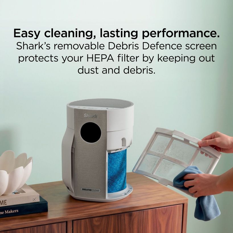 Shark BreatheClear Compact Air Purifier with NeverChange6 - Dove | HP062UK