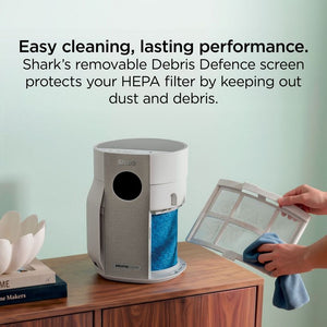 Shark BreatheClear Compact Air Purifier with NeverChange6 - Dove | HP062UK