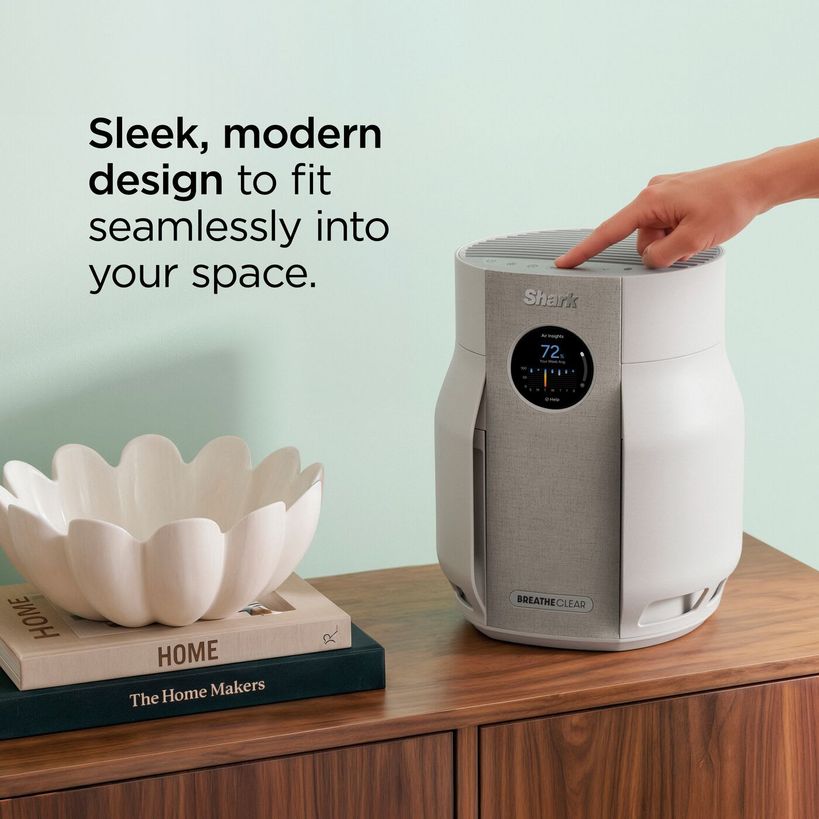 Shark BreatheClear Compact Air Purifier with NeverChange6 - Dove | HP062UK