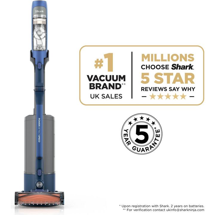 Shark PowerDetect Speed Clean and Empty Pet Pro Cordless Stick Vac Vacuum - Ultramarine IA3241UKT