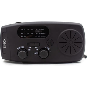 Sinox Compact Emergency Radio with windup Dynamo - Black | 056526