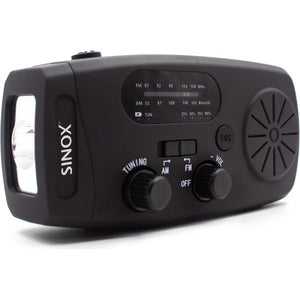Sinox Compact Emergency Radio with windup Dynamo - Black | 056526