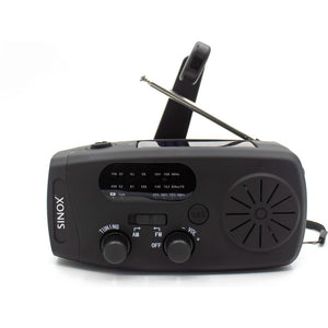 Sinox Compact Emergency Radio with windup Dynamo - Black | 056526