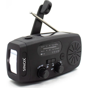 Sinox Compact Emergency Radio with windup Dynamo - Black | 056526