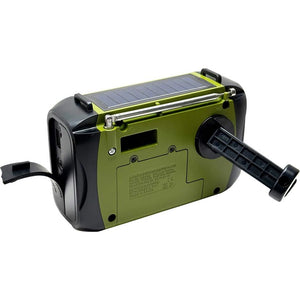 Sinox Emergency Survival Radio / Lamp and Powerbank - USB C with windup Dynamo - Green | 055543