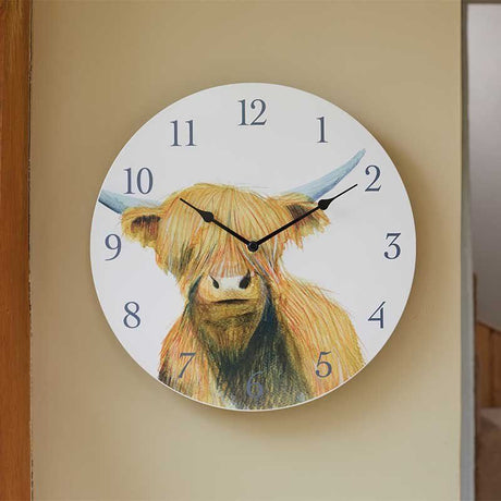 Smart Garden Highland Cow Wall Clock 12 Inch | 5164022