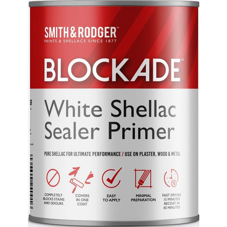 Smith and Rodger Blockade White Shellac Sealer Primer 500ml | BLOCK500