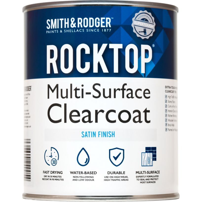 Smith and Rodger Rocktop Multi Surface Clearcoat 2.5 Litre - Satin Finish | 2.5ROCK